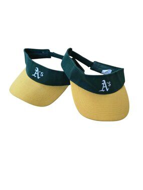 Sacramento Oakland A’s Athletics Set of 2 Visors New